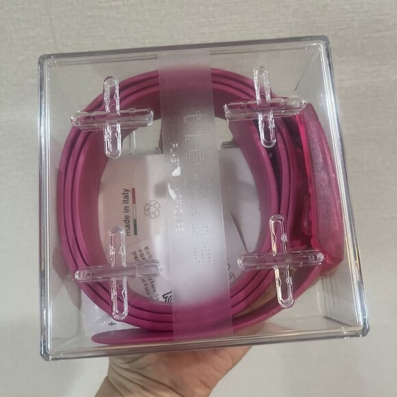 TIE—UPS Neon Purple Belt made In Italy Large New - Picture 3 of 9